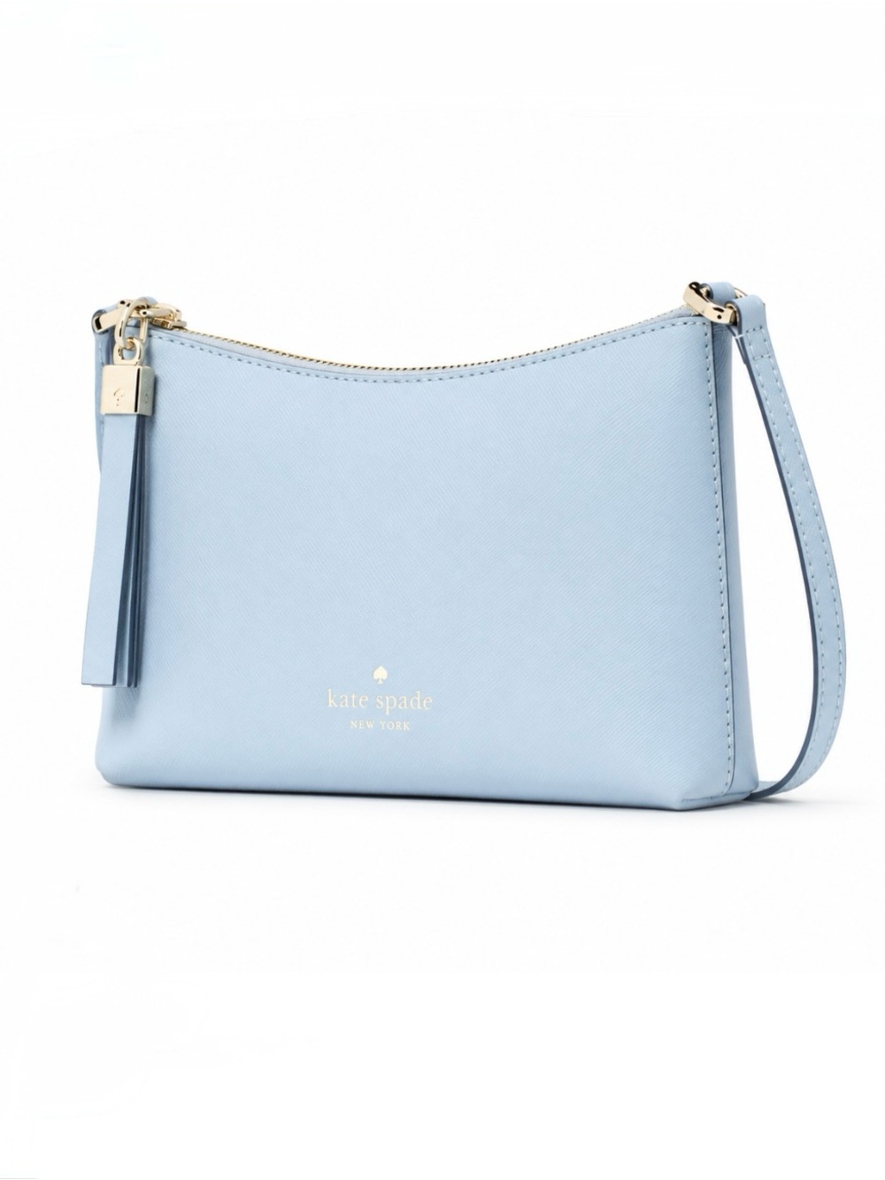 Kate Spade Sadie Saffiano Leather Sky Blue Crossbody Bag